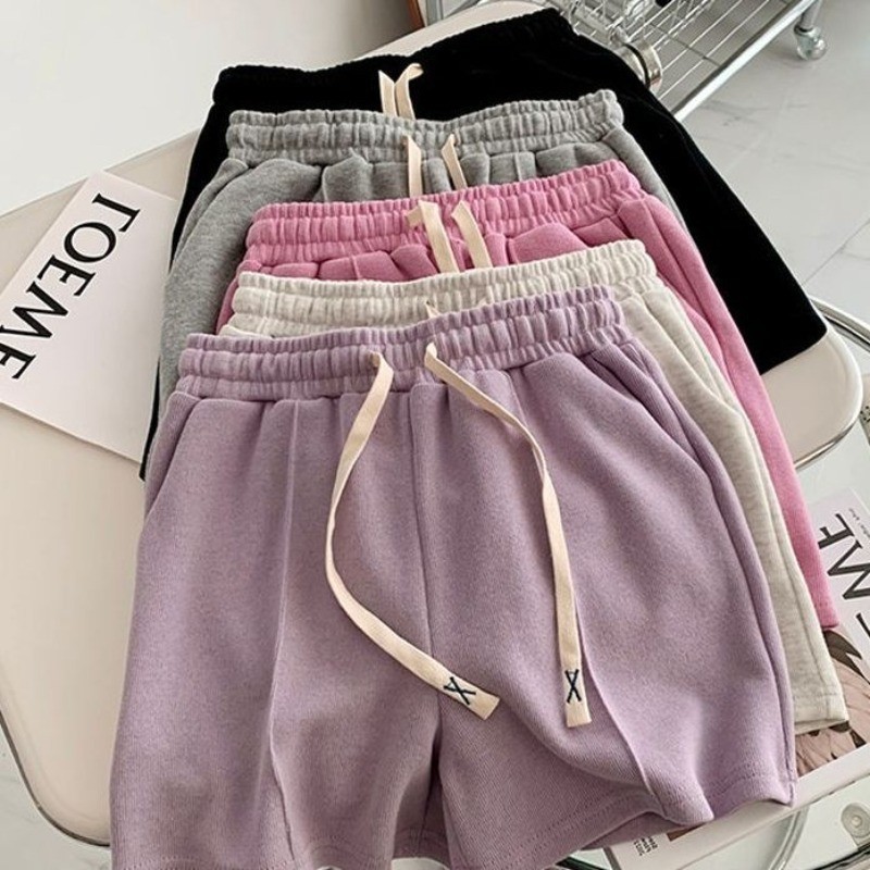 Girl Shorts(16-51kg) Teen Girl Sport Shorts แฟชั่นสไตล์เกาหลีธรรมดาเอวยางยืดกางเกงขาสั้นเด็ก