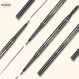 Boypark ดินสอเขียนคิ้ว แบบสองหัว วละเอียดพิเศษขนาด 1.5 มม 4 สีหมุนอัตโนมัติดินสอเขียนคิ้ว ธรรมชาติ