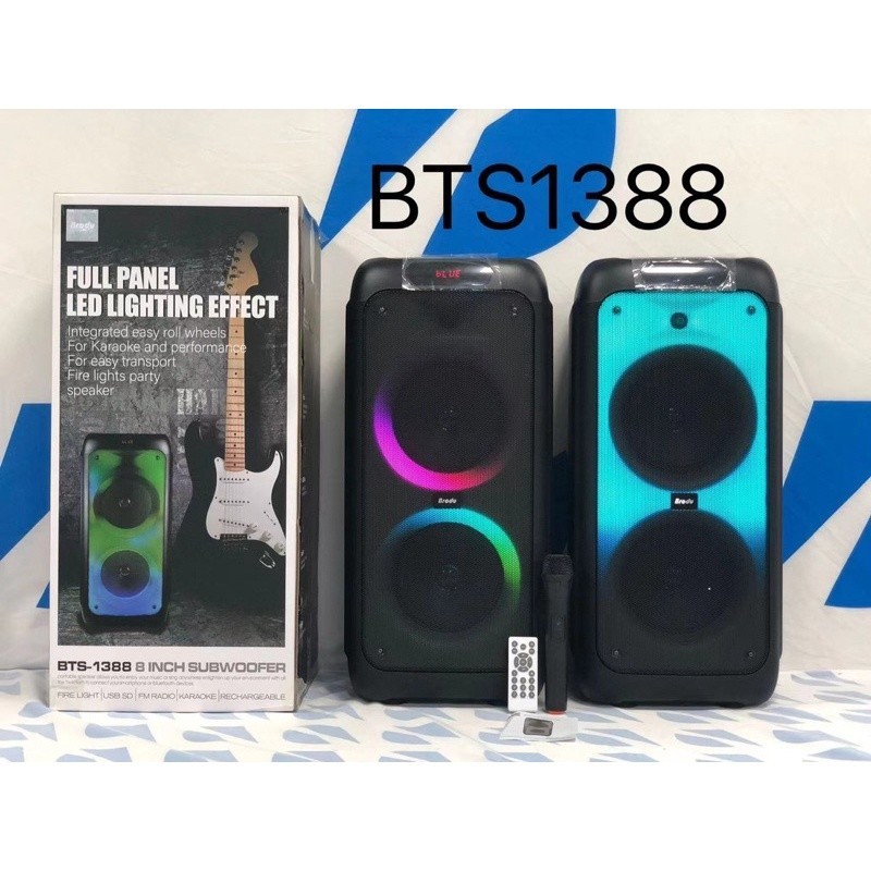 wireless karaoke speaker SYคุณภาพดี ลำโพงบลูทูธ  BTS-1388 ขนาดดอกลำโพง เสียงดีเบสหนักมากๆๆ ฟังก์ชั่น