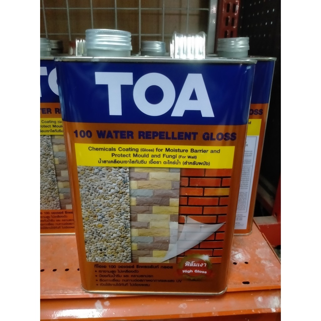 น้ำยาเคลือบเงาใส  TOA  A100 เคลือบเงาใส ขนาดแกลลอน 3.785 ลิตร กันซึม เคลือบผนัง