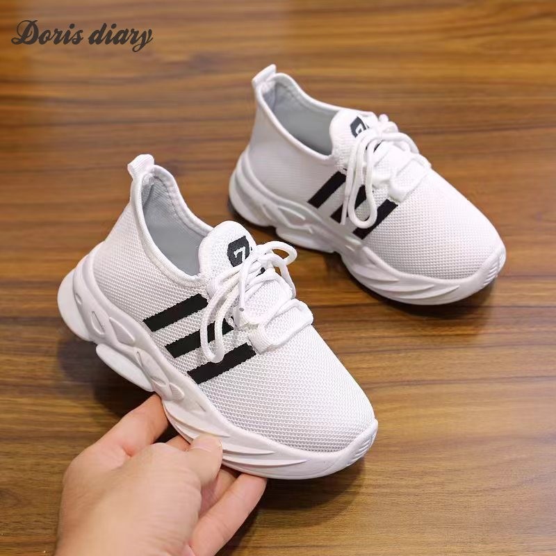 Doris diary รองเท้ากีฬาเด็กพร้อมพื้นรองเท้าระบายอากาศและรองเท้ามะพร้าวทนต่อการสึกหรอสำหรับเด็กชายและเด็กหญิงที่มีพื้นผิวตาข่าย