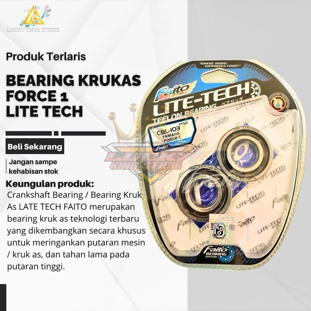 BEARING LAHER KRUK AS YAMAHA FIZR FORCE 1 F1Z LITE TECH FAITO RACING ORIGINAL