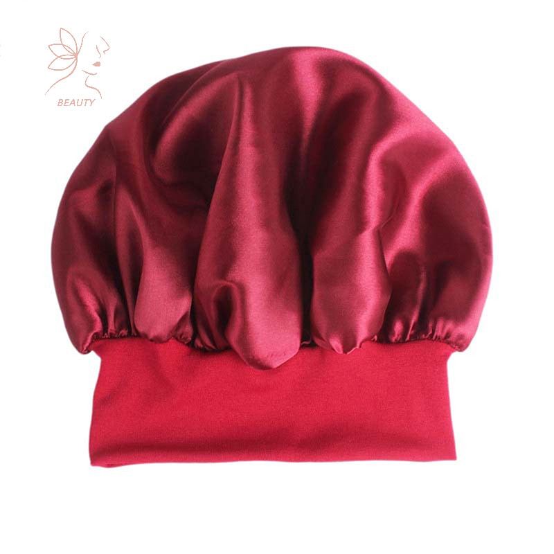 maybeauty Solid Sa Bonnet Hair Stying Sleep Hat Wrap รูปที่ 2