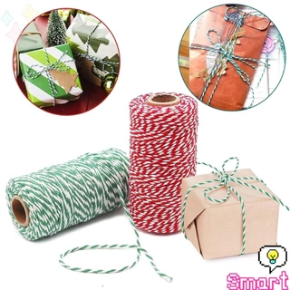 SMART เชือกเกลียวสองสี ยาว 100 เมตร สำหรับงาน DIY บรรจุภัณฑ์ของขวัญ งานฝีมือ Cotton Twine