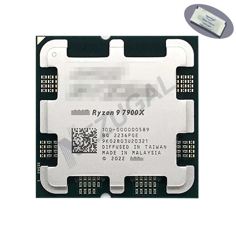 R9 7900X R9 7900X 100-100000589ว้าว 100-000000589 โปรเซสเซอร์ CPU AM5 ขนาด 4.7 Ghz 1Dual Core 170W