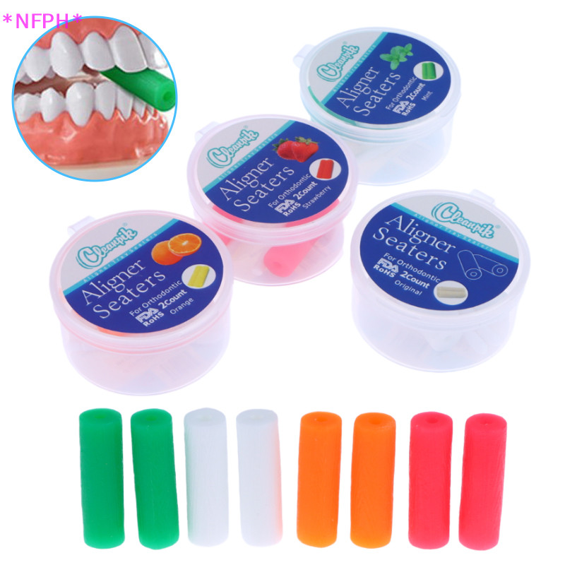 NFPH>เคี้ยวจัดฟัน 2 ชิ้นสําหรับ Aligner Chewies พร้อมกล่องใหม่