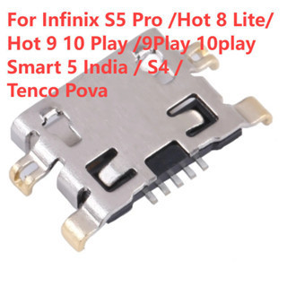 อุปกรณ์เชื่อมต่อพอร์ตชาร์จ USB สําหรับ infinix s5 Pro/ hot 8 lite/ hot 9 10 play/9 play 10 play smart 5 India/s4/tenco pova 10-100 ชิ้น