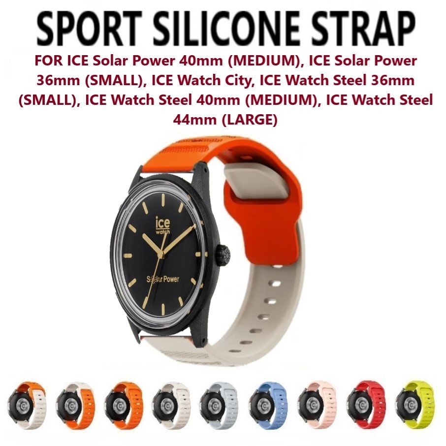 สายรัดซิลิโคนแบบสปอร์ตแบบนุ่มสําหรับนาฬิกา Ice-Watch Ice Solar Power Ice Watch City Ice Watch Steel