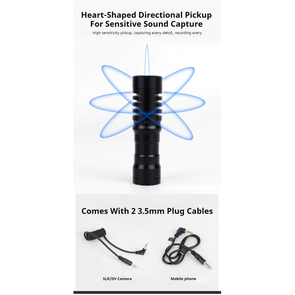 ไมโครโฟนกล้อง DSLR professional Shotgun Condenser Microphone สําหรับกล้องสมาร์ทโฟน PC Tablet thumbnail 3