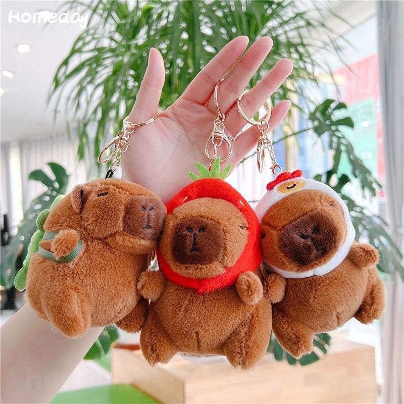 Capybara พวงกุญแจตุ๊กตาคาปิบาราน่ารัก ของขวัญวันเกิด สําหรับตกแต่งกระเป๋าเป้สะพายหลัง รถยนต์