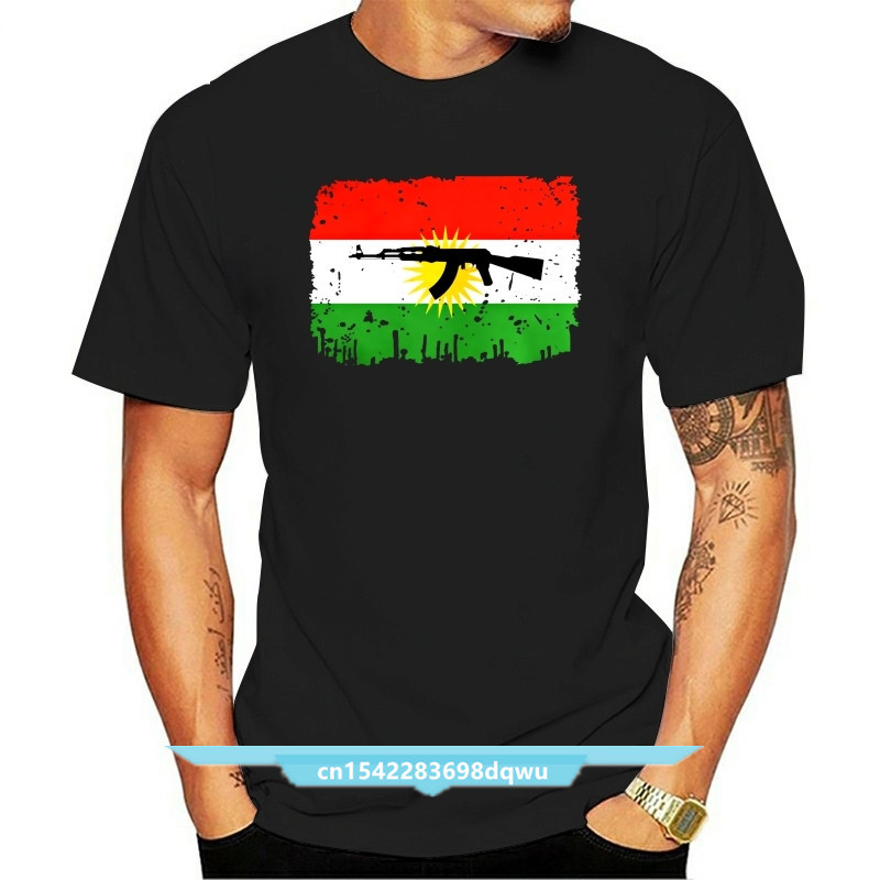 เสื้อยืด เสื้อยืดแฟชั่นผู้ชาย bioshick homeland fight ak 47 heimat roots kurdistan kurde เสื้อยืด