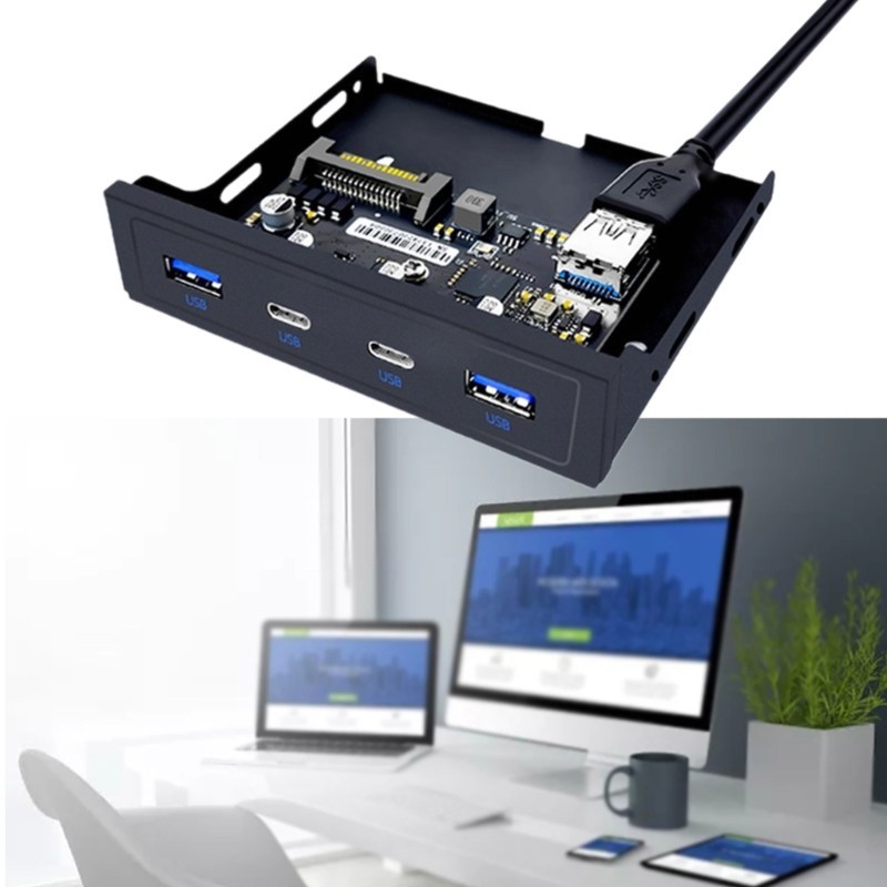 Bt 19 20Pin USB แผงด้านหน้าความเร็วอย่างรวดเร็วสําหรับเดสก์ท็อป PC 3 5 นิ้ว Floppy Drive Bay
