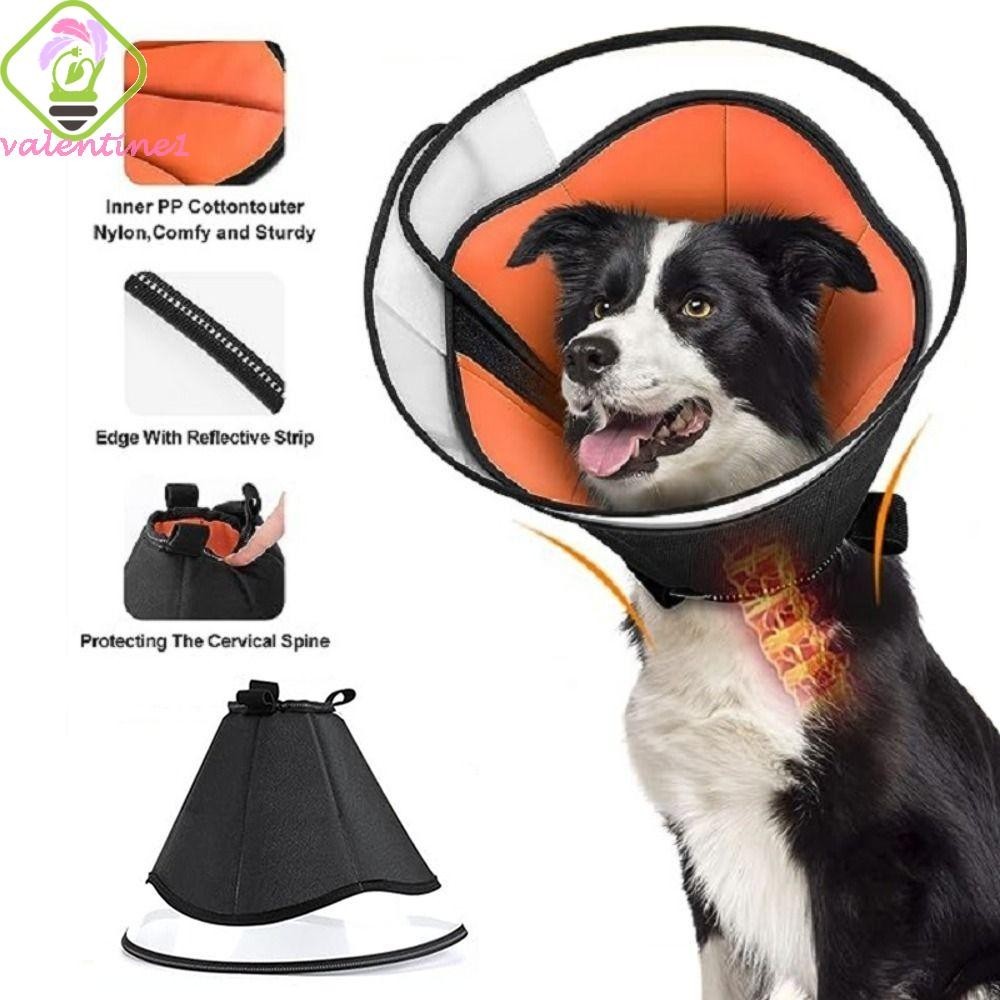 Valentine Dog Cone, ปรับนุ ่ มสัตว ์ เลี ้ ยง Anti-Bite Collar,อัพเกรด Breathable น ้ ําหนักเบา Anti-Bite Recovery Collar สัตว ์ เลี ้ ยง