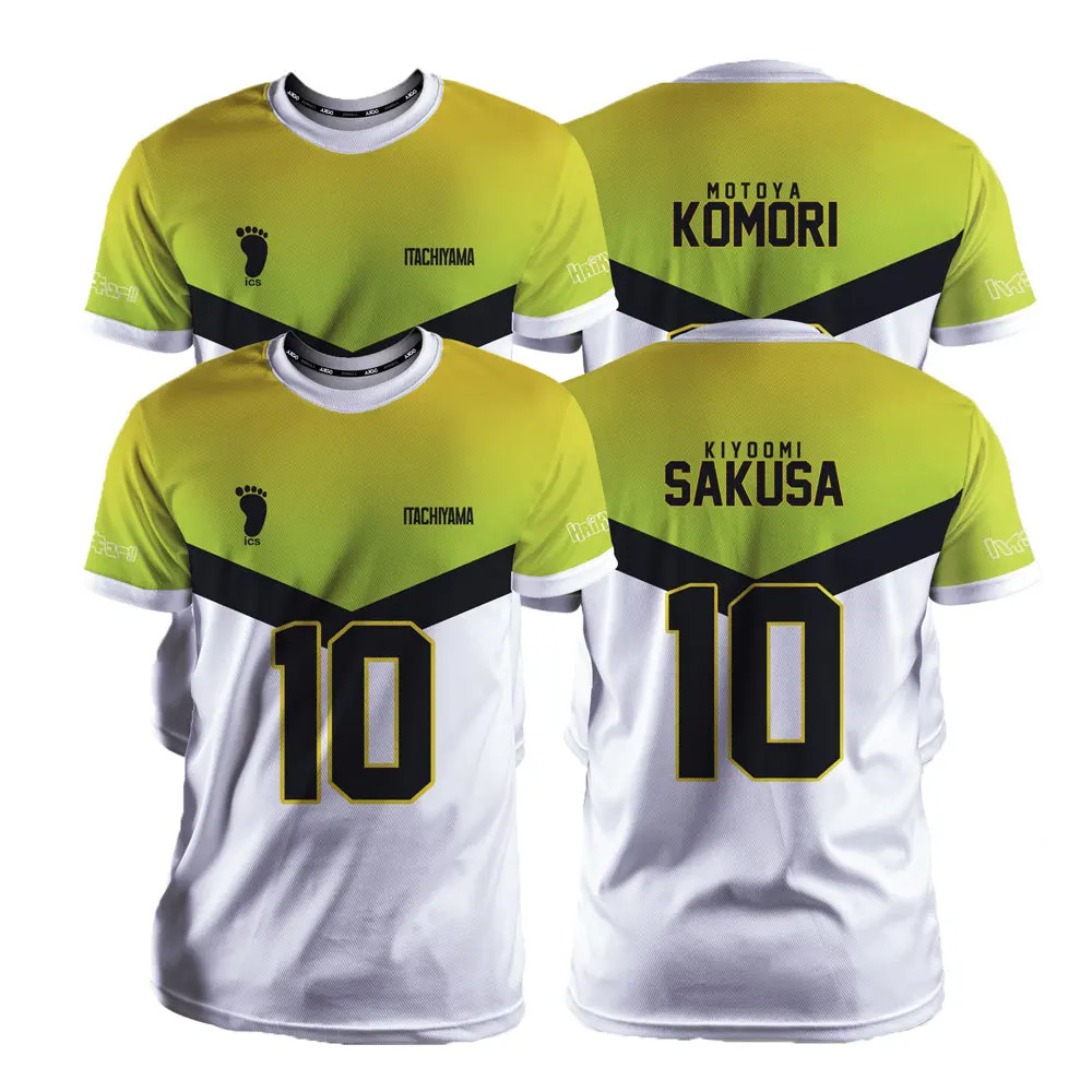 Haikyuu Itachiyama การ์ตูนอะนิเมะคอสเพลย์ผู้ชายเสื้อฤดูร้อนแขนสั้น Tee Tops 2024 เสื้อยืดแฟชั่น