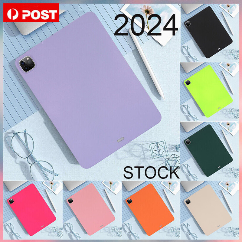 สําหรับ iPad Air Pro 11 "13 "นิ้ว M2 M4 2024 Air 6th Gen Candy กรณี Soft TPU ซิลิโคนกันกระแทกป้องกัน Matte Cover