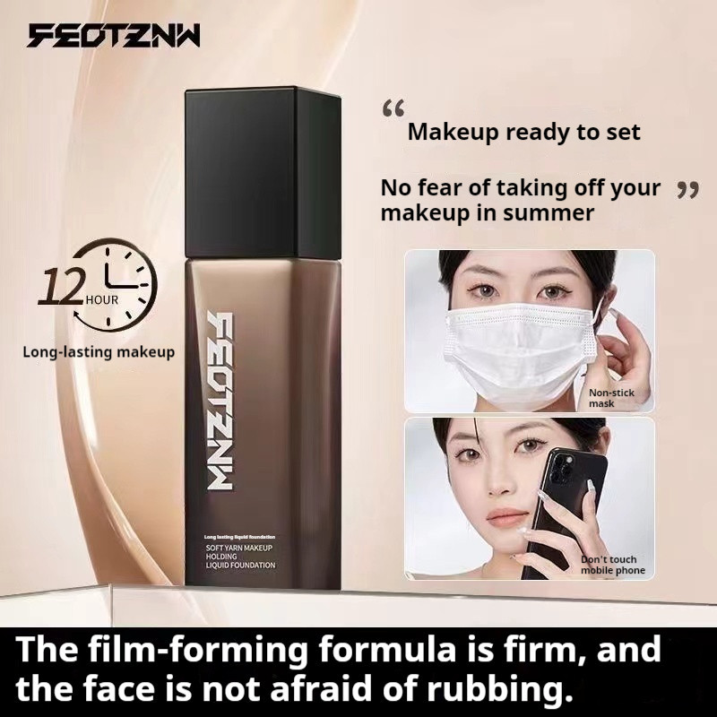 Feotznw Liquid Foundation 法粉底液妆养 ยาวนานสําหรับผิวมันที่ WonT ลบแต่งหน้าบํารุงคอนซีลเลอร์กันน้ํา Face Makeup Foundation
