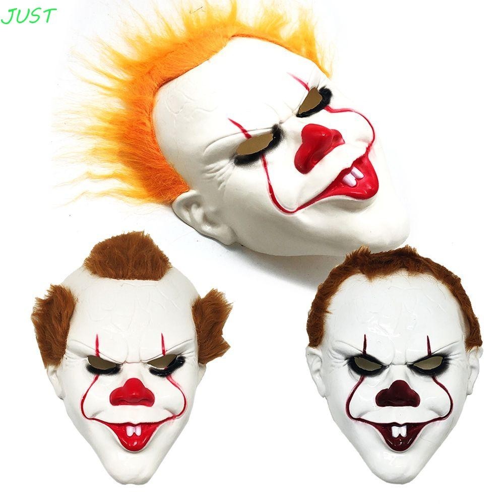 Just หน้ากากฮาโลวีน Masquerade เครื่องแต่งกายตลกอุปกรณ์เสริมหมวกกันน็อค Pennywise Stephen King Party Supplies คอสเพลย์ Props