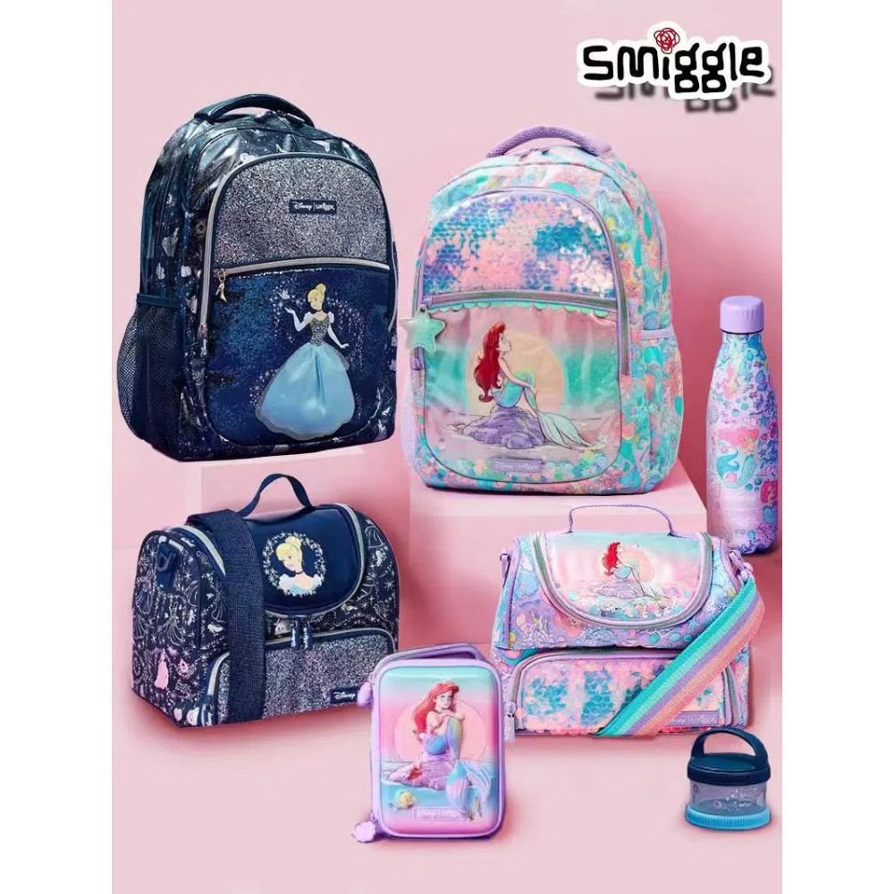 ออสเตรเลีย Cinderella Schoolbag & Mermaid กล่องดินสอที่สวยงามสุดกระเป๋าใส่อาหารกลางวัน