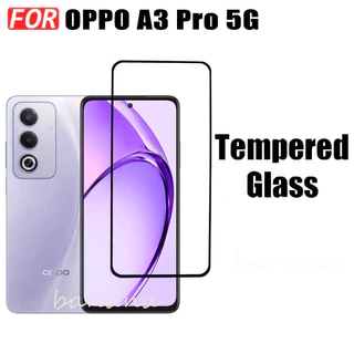 3 IN 1 OPPO A3 Pro 5G ฟิล์มกระจกนิรภัยสําหรับ OPPO A60 4G A79 5G คลุมทั้งหมดป้องกันหน้าจอแก้ว + ฟิล์มเลนส์กล้อง + ฟิล์มด้านหลัง