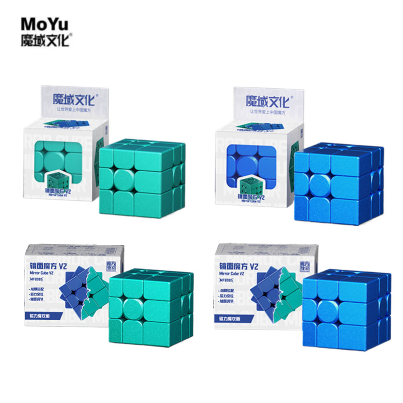 Moyu กระจกแม่เหล็ก V2 Cube 3x3 Cube ความเร็วเมจิกเสื้อ3x3x3เมจิก Cube ปริศนาของเล่นของขวัญ