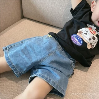 ขาสั้นเด็กชาย ฤดูร้อน สไตล์เกาหลีใหม่ กางเกงห้าจุดยอดนิยมสำหรับเด็ก ฤดูใบไม้ผลิฤดูร้อน กางเกงขาสั้นผ้าเดนิม แฟชั่นทันสมัย