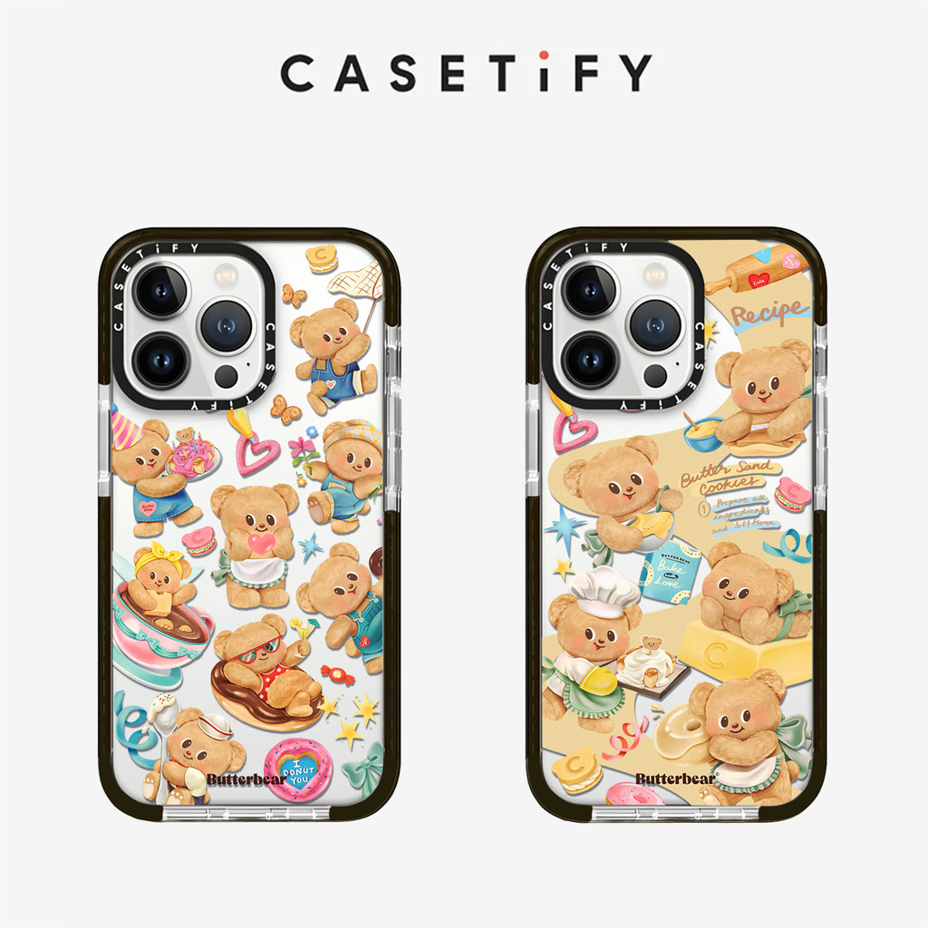 บิสกิตเนยหมีสติกเกอร์นุ่มเคสโทรศัพท์สําหรับiphone 16 Pro Max 16 Pro 15ProMAX 16 15 14 13 12 11 Pro Maxกรณีคลุมทั้งหมดปลอกป้องกันปกอ่อน