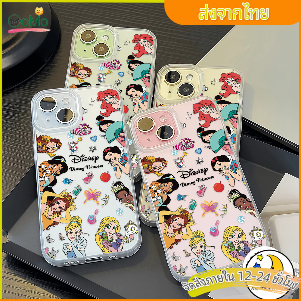 นี่ยม! MoMo เคสการ์ตูนเจ้าหญิงDisney สําหรับIPhone 16 15 14 13 12 11 7 8plus Pro Promax X XS XR นี่มกับกระแทกกันฝุ่น
