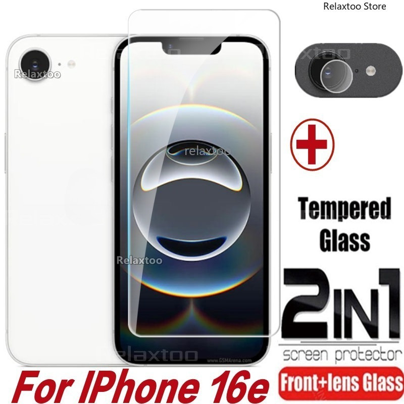 Iphone16 e 5G 2in1 3D โค้งกระจกนิรภัยสําหรับ IPhone 16 Pro Max Plus 16Plus 16Promax 16e Iphone16ProM