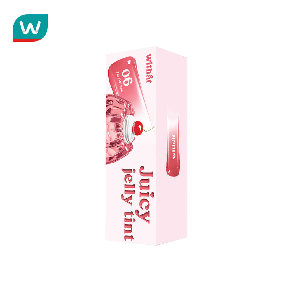 Withat วิทแทท จุ๊ซซี่ เจลลี่ ลิป ทินท์ 4.5มล. 06 โรซี่ วิสเปอร์