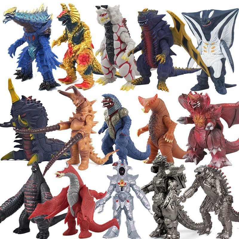 2025 รูปแบบใหม่ Monster Godzilla Series ของเล่นยางนุ่มยางนุ่ม Ultraman Monster 17 Series ตุ๊กตารุ่น Galaxy Monster Smash Bros. ของเล่นเด็กมอนสเตอร์ที่สามารถเคลื่อนย้าย