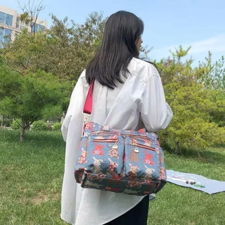 miss bag fshion1 กระเป๋าสะพายไหล่ความจุขนาดใหญ่ กระเป๋าเดินทางคอมพิวเตอร์
