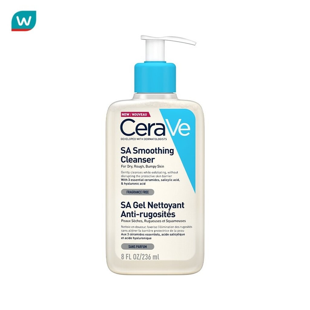Cerave โฟมล้างหน้า Cerave สีฟ้า เซราวี เอสเอ สมูทติ้ง คลีนเซอร์ 236 มล.