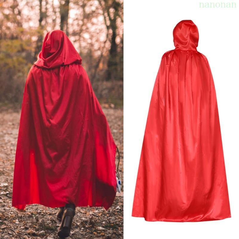 Nan Hooded Cape ฮาโลวีนเสื้อคลุม Hooded Robe เสื้อคลุม 80 ซม. 120 ซม. 150 ซม. สําหรับผู้ชายผู้หญิงเด็ก