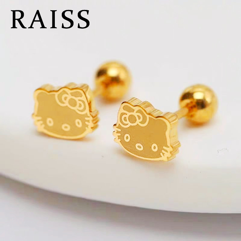 เกาหลี ซอก หวานน่ารัก เคที แมวต่างหูแฟชั่นทุกการแข่งขันสแตนเลสสุภาพสตรีต่างหูไม่เป็นสนิม