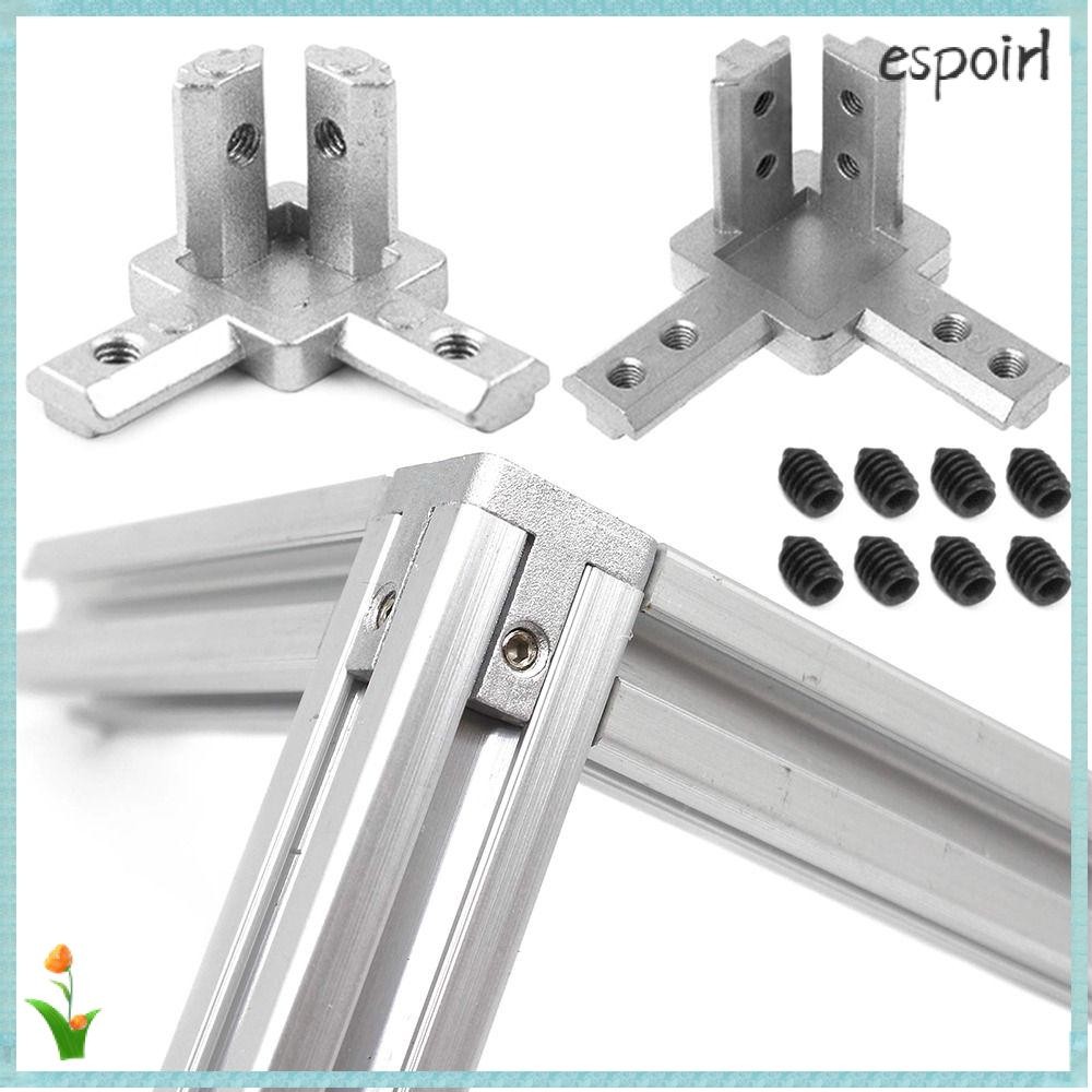 ESPOIR End Corner Silver Aluminium Extruction Profile Aluminium Alloy 3-Way