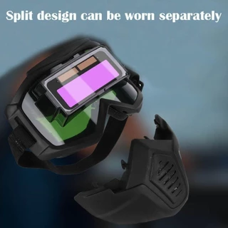 CODJAZZYLY แว่นตาเชื่อม, Auto Darkening แยกประเภทเครื่องเชื่อม, คุณภาพสูงที่ถอดออกได้ปรับ Band ทนต่อแรงกระแทก Face Protector ทํางานอุปกรณ์ป้องกัน