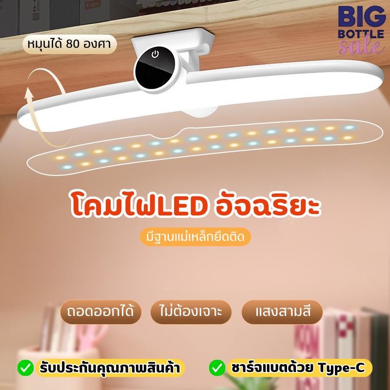 ไฟหน้ากระจก โคมไฟแม่เหล็ก โคมไฟLED ไฟกลางคืน สำหรับตู้เสื้อผ้า ยึดด้วยแม่เหล็ก ไม่ต้องเจาะ USB (ไฟ1617)