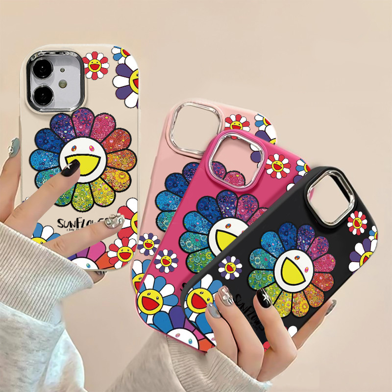 MATAHARI Sunflower Smile Box Case VIVO V29 Y17S Y02 Y16 2022 Y17 Y20 Y21 2021 Y22 Y27 Y91 Y53S 5G Y1