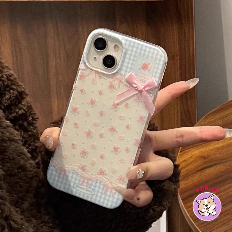 Handmade สีชมพูโบว์เคสโทรศัพท์สําหรับiPhone 16 16Pro 16Plus 16Pro Max 11 12 13 14Plus 15Pro XR XS Max 7 8Plusการ์ตูนฝาครอบโทรศัพท์ผู้ถือโซ่สาวBB
