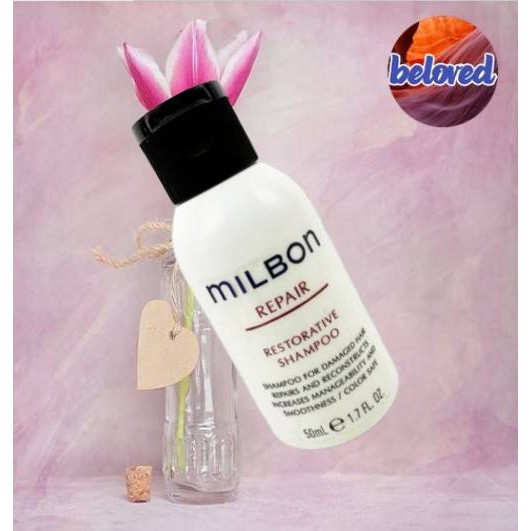 Milbon Repair Restorative Shampoo 50 ml สำหรับผมแห้งเสีย