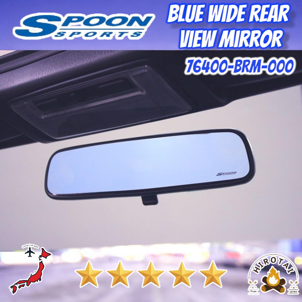 Spoon Sports Wide Rear View Mirror - For Honda Fit/S660/Civic/Accord/Freed 【76400-BRM-000】