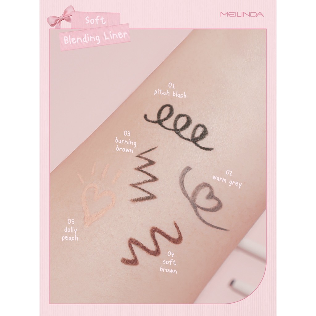 💟ของแท้ | ส่งด่วน💟 อายไลเนอร์ ดินสอเขียนขอบตา Meilinda Soft Blending Liner (MC3130) - รูปที่ 2
