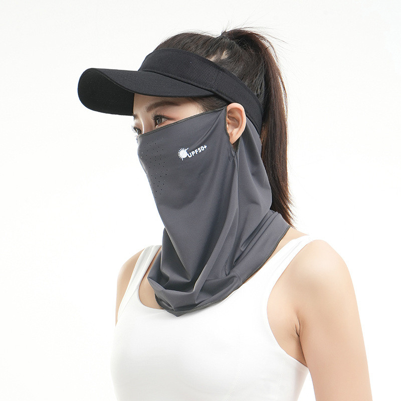 COD หน้ากากกันแดด UPF50+ ผ้าไหมน้ำแข็ง หายใจสะดวก เหมาะสำหรับกลางแจ้ง หน้ากากป้องกันใบหน้าและคอ ราคา ถูกที่สุด ดีลบีเคเค แกลเลอรีภาพที่ 6