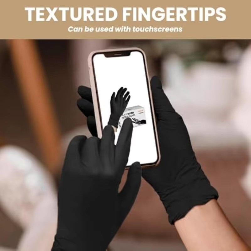 ถุงมือยางแบบใช้แล้วทิ้ง-สีดําซักผ้าน้ํายางฟรีถุงมือพีวีซี-งานบ้านอุตสาหกรรมรถสวนสัตว์เลี้ยงดูแลทําความสะอาดเครื่องมือ - รูปที่ 3