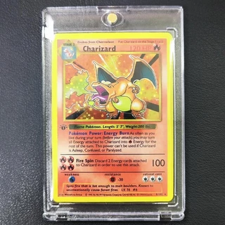 DIY Pokemon คอลเลกชันการ์ดการ์ดอิฐ 1996 1st Edition แฟลชการ์ด Charizard Blastoise PTCG เกมอะนิเมะ Shining