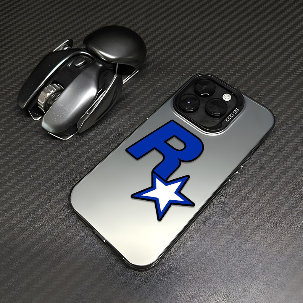 สำหรับ iPhone11 13 CASE FOR เคสไอโฟน15 14 12 Pro Max 15 14 7 8 Plus X XR XS MAX Blue R ดาว รุ่น สไตล์ ขั้นสูง สี เงินเคส