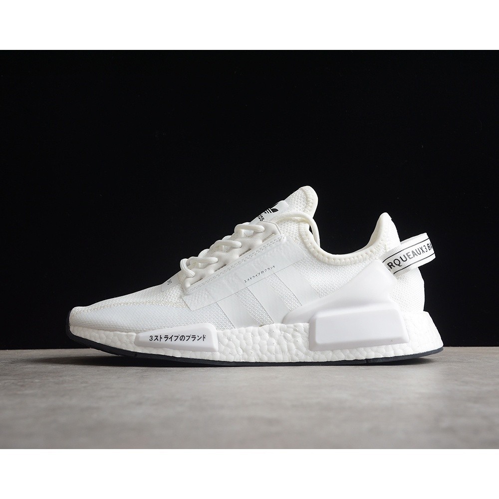 Adidas NMD R1 รองเท้ากีฬา รองเท้าวิ่ง ระบายอากาศ สีขาว สําหรับผู้ชายและผู้หญิง