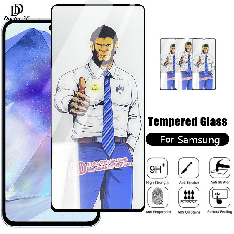 Ar Blueo ลิงอุรังอุตังฟิล์มกระจก เต็มจอใส สำหรับ Samsung ss Galaxy A57 A37 A17 A07 A56 A36 A26 A16 A06 A55 A35 A25 A15 A05 A05s A54 A34 A24 A14 A04 A04s A04E A73 A53 A32 A23 A13 A03s 5G 4G 2026