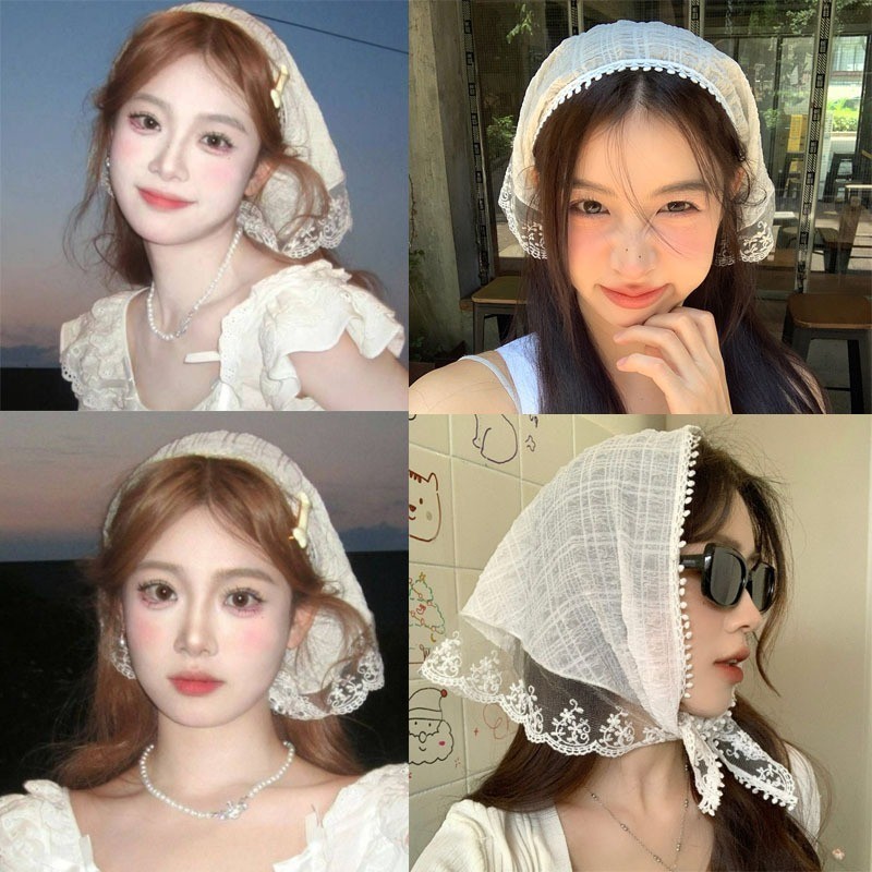 ผู้หญิงผ้าโพกหัวหัว Kerchief ดอกไม้ผมผ้าพันคอสามเหลี่ยม Headwear ผมผ้าพันคอ