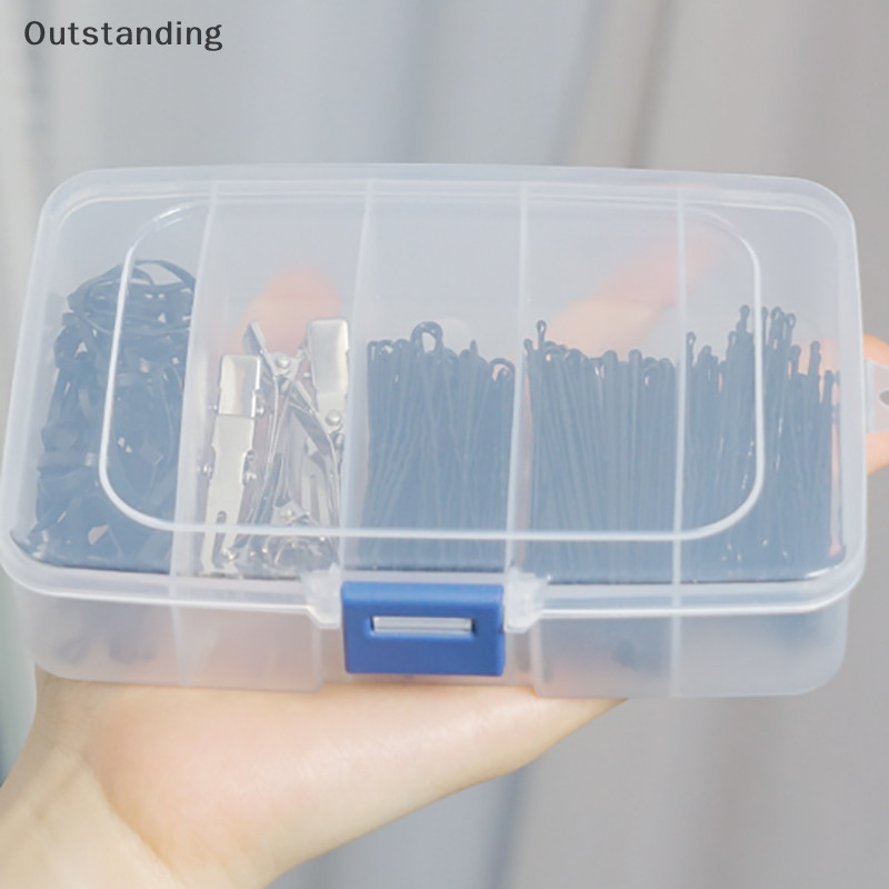 Outstanding กล่องพลาสติกใส 5 6 ช่อง แบบพกพา กันฝุ่น สําหรับใส่เครื่องประดับ กิ๊บติดผม
